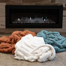 Load image into Gallery viewer, Ivory Dream Posh Blanket - Minky Designs
