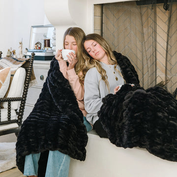 Jaguar Black Minky Blanket