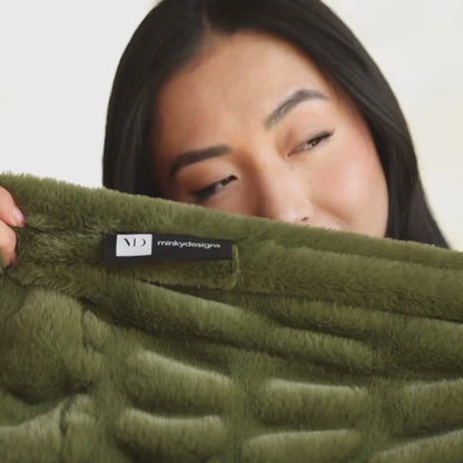 Moss Green Minky Blanket