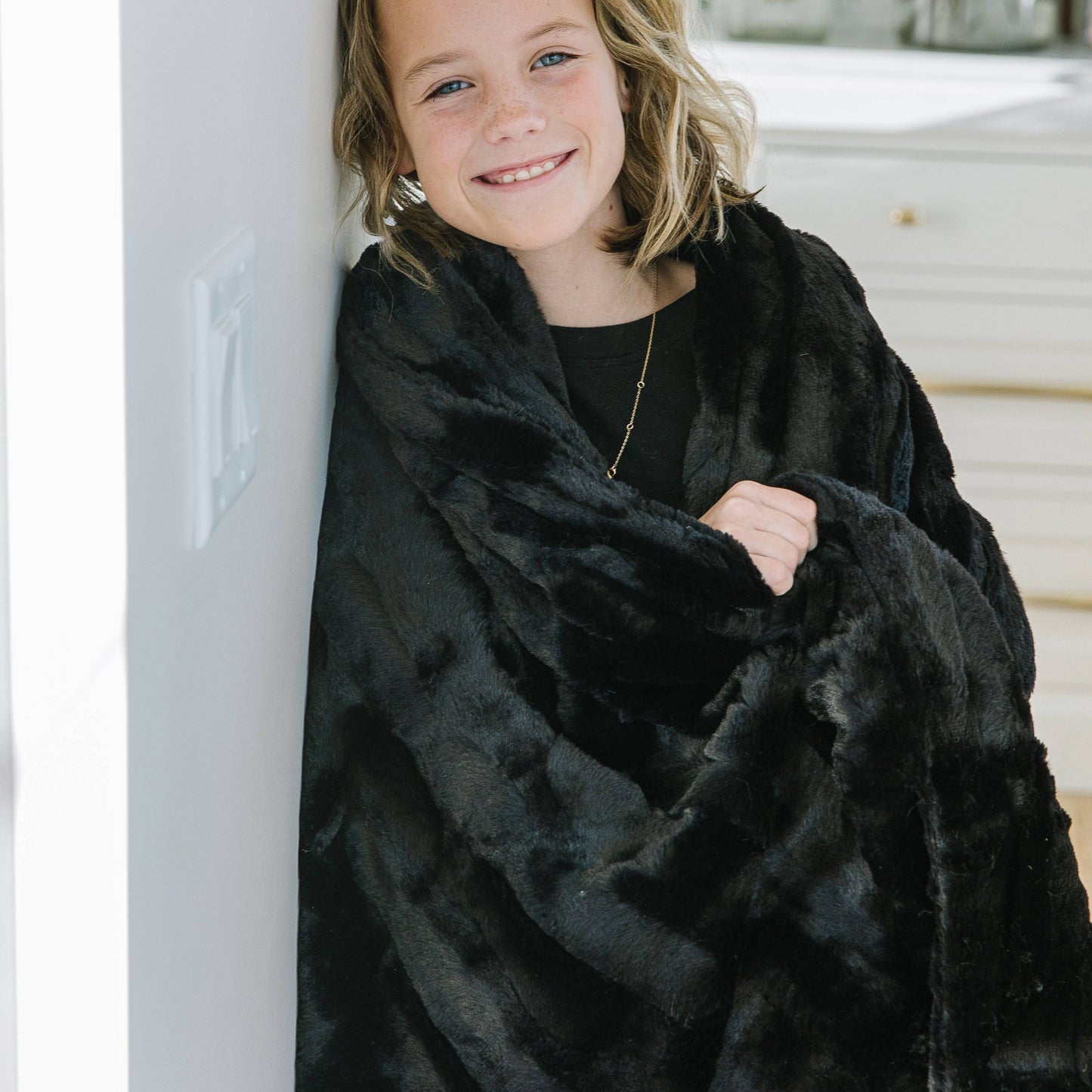 Jaguar Black Posh Blanket - Minky Designs