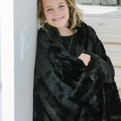 Jaguar Black Posh Blanket - Minky Designs
